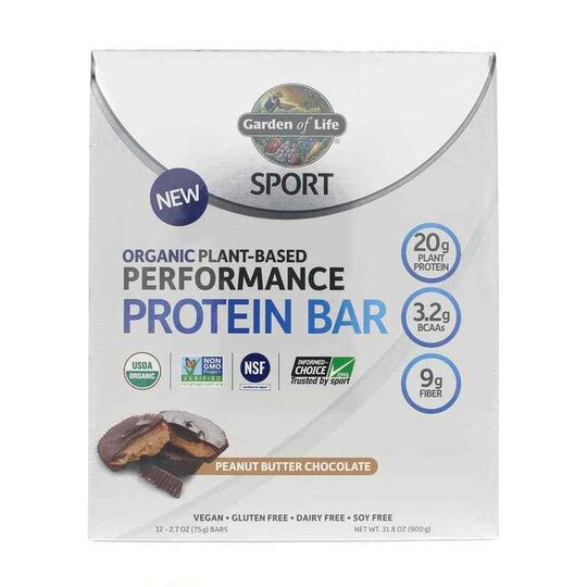 Organic PlantBased Performance Protein Bar, Garden of Life Sport